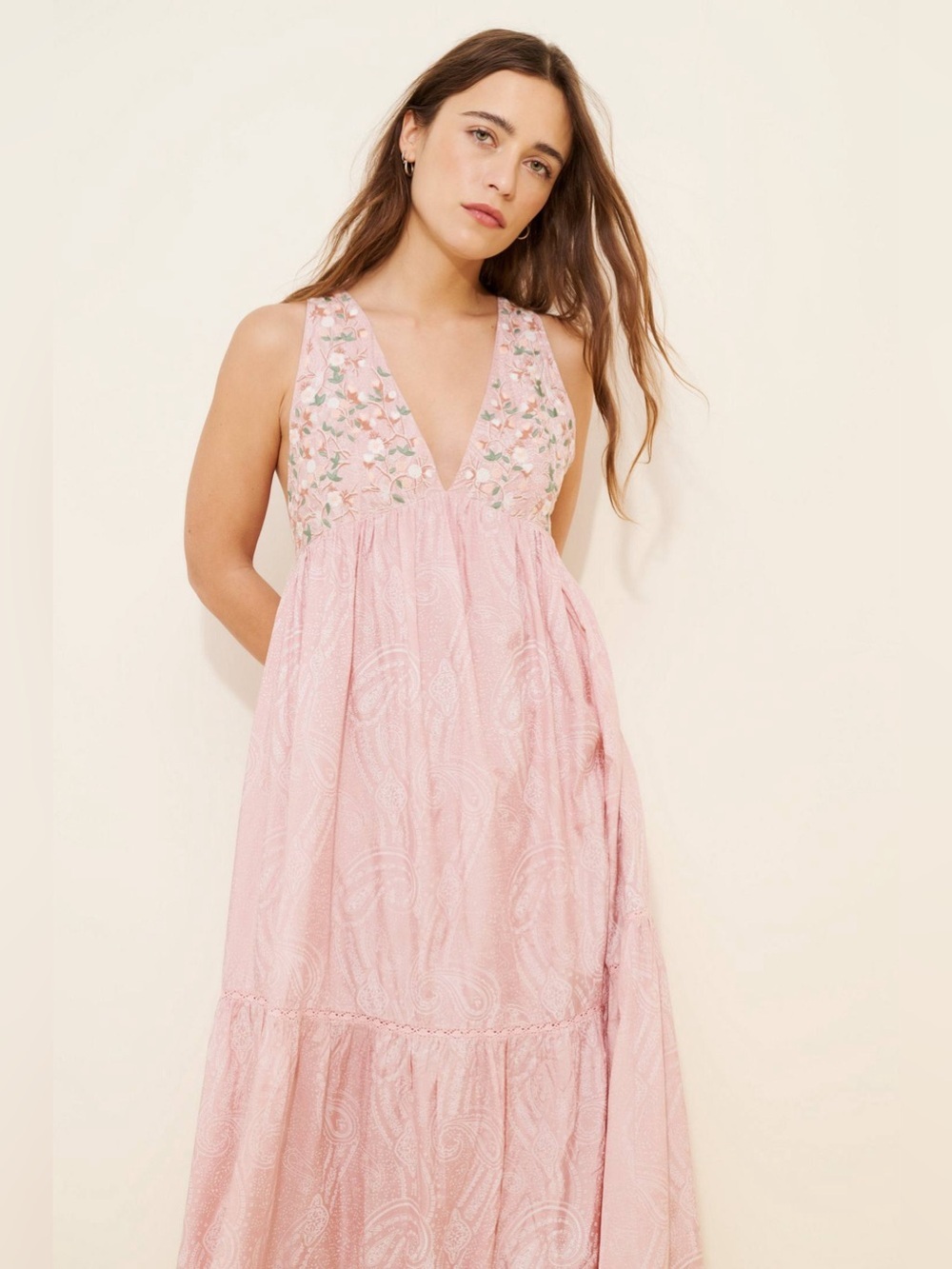 Anthropologie Pinnacle by Shruti Sancheti Embroidered Boho Dress Large
